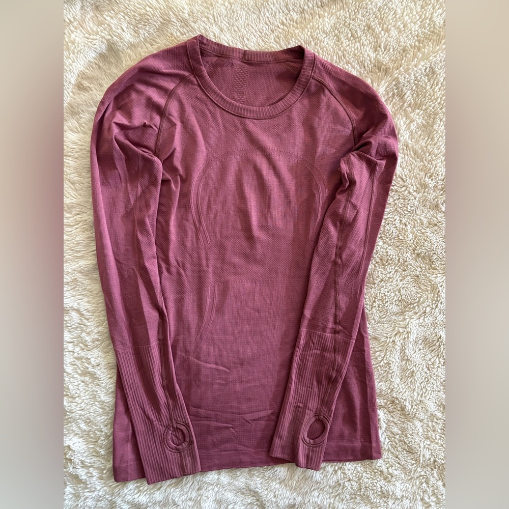 lululemon Long Sleeve Swiftly Mauve, 8